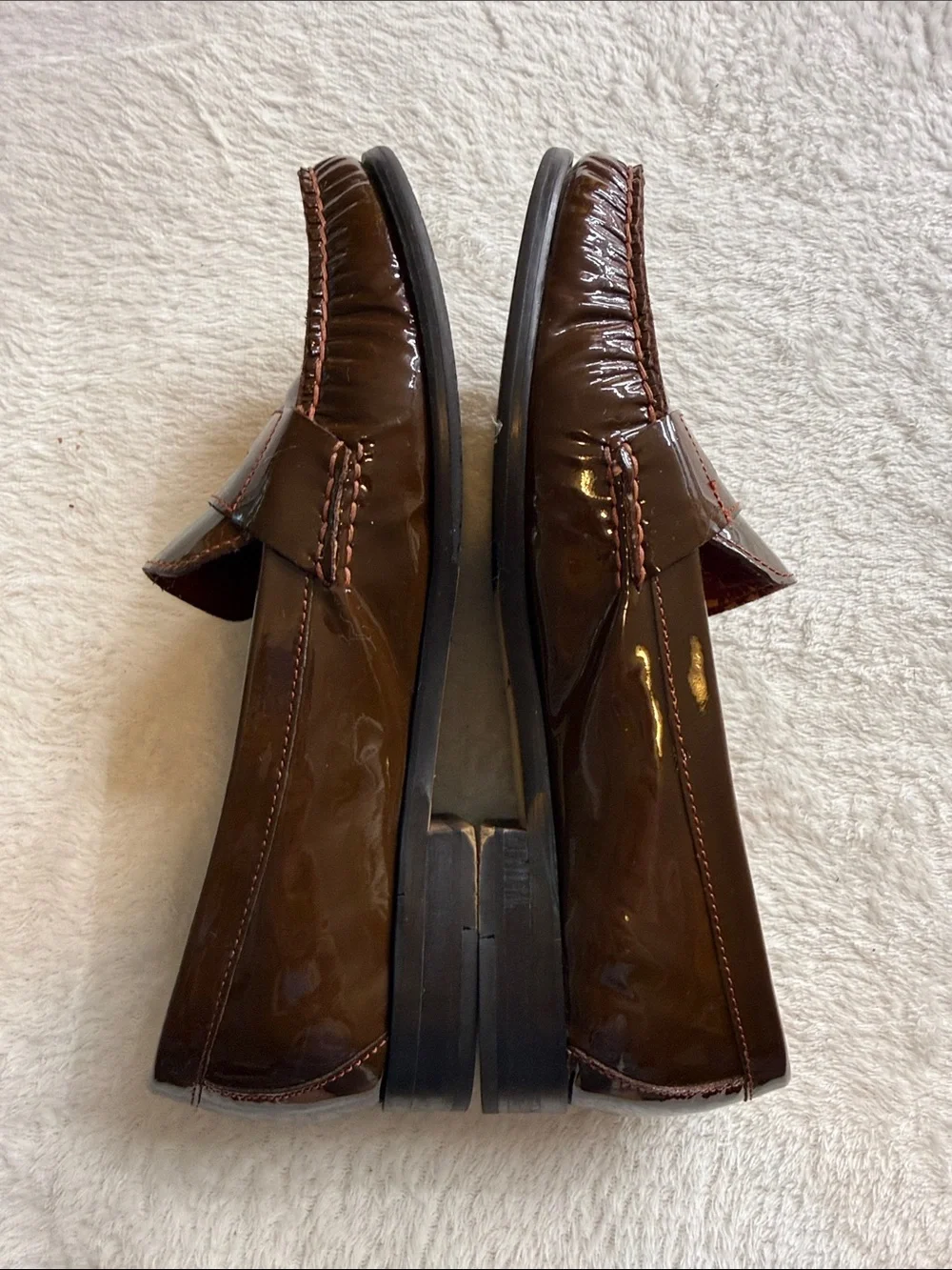 Cole Haan Alexa Penny Moc II Chestnut Patent Leather Loafers Women’s Size 8.5B